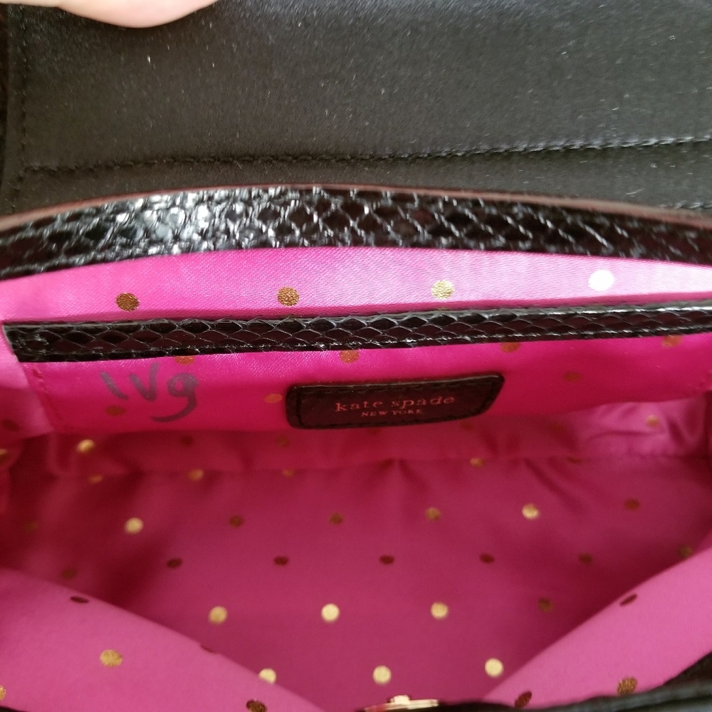 KATE SPADE VINTAGE BLACK SATIN PURSE NEW! - Picture 9 of 9
